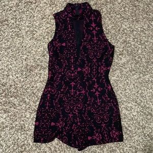 Velvet Purple Romper